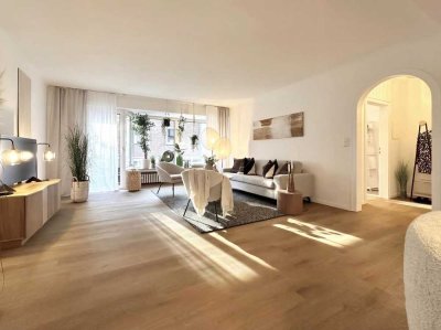 Einziehen und wohlfühlen – Stilvoll sanierte Wohnung mit Balkon & Gartenblick