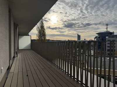2-Raum-Wohnung im Erstbezug mit Weitblick und großem Balkon