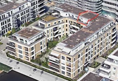 Penthouse-Whg, sonnendurchflutet, luxeriös, ruhig Lage, 3 Zi, EBK, 2 große Terrassen