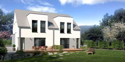 Nachhaltiger Neubau mit Einliegerwohnung auf zentral gelegenem Grundstück