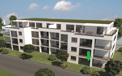 4 Zimmer Neubauwohnung mit Terrasse und Gartenanteil