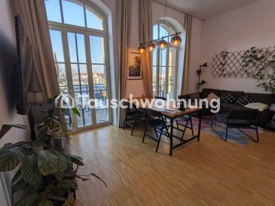 Tauschwohnung: Moderne Wohnung mit Balkon in Plagwitz | 4,5m hohe Decken