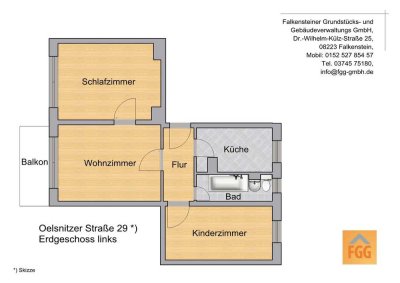 3-Raum-Wohnung mit Dusche im Erdgeschoss
