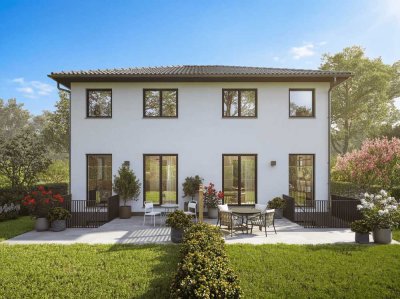 Energieeffiziente Neubau-Doppelhaushälfte mit Keller & Grundstück in Berlin-Bohnsdorf