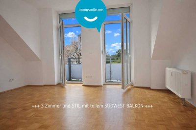 Kaßberg • 3 Zimmer • Balkon • Parkett • Bad mit Wanne • Aufzug • Dachgeschoss-Flair • Anschauen !?