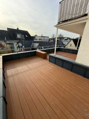 Frisch sanierte 1-Zimmer-Wohnung mit 33 m² Terrasse in Bornheim