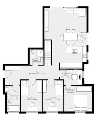 Neuwertige 5,5-Raum-Wohnung mit Balkon und Einbauküche in Waldkirch