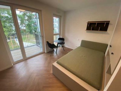 Modernes möbliertes Studio-Apartment - direkt in Adlershof mit EBK sowie Balkon!