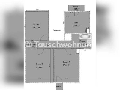 Tauschwohnung: Tausche 3-Zimmer-Wohnung in Mainz Altstadt