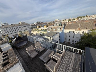 Neuwertige 2-Zi DG-Wohnung mit 2 Terrassen und Fernblick, Klimaanlage &amp; Fußbodenheizung/Kühlung in 1160 Wien!