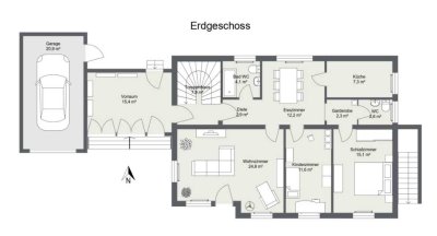 4-Zimmer Wohnung EG mit großem Gartenin München-Lochhausen