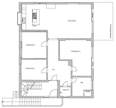 4ZKB möbliert, zentral in Münster, 3 Schlafzimmer, furnished