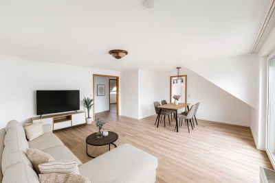 Lichtdurchflutete Dachgeschosswohung mit Balkon und Garage