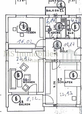 *** Bestlage Lampertheim Altrhein - 3 ZKB + Balkone + Garage ***