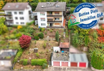 DIETZ: 2 bis 3 Familienhaus mit schönem Blick, Doppelgarage in Waldrandlage! 1 Wohneinheit frei!