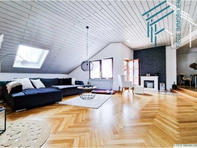 Großzügiges 4 Zi. Wohnerlebnis mit Charme und Komfort und mit uneinsehrbarer Dachterrasse