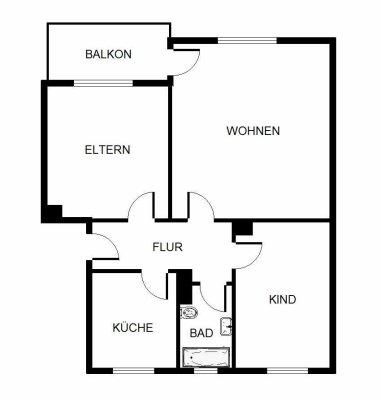 Schöne 3-Zimmer-Etagenwohnung in Herne – 66 m², 2. Etage links