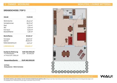 WOHLFÜHL LOUNGE MITTERSILL | ERDGESCHOSS | 2-ZIMMER-WOHNUNG | TOP 3