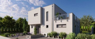 Highline 2 - Kubus Fertighaus im Bauhaus Stil