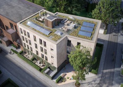 3 Zimmer-Neubau-Endetage mit Balkon und großem Dachgarten