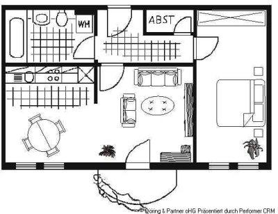 EINBAUKÜCHE + SUPER BLICK -- Moderne 2-R-DG-Wohnung mit Aufzug und Balkon !