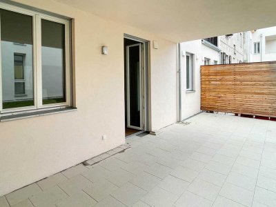 Kleine 2-Zimmer Erdgeschosswohnung für Singles, große Terrasse
