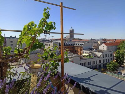 Helle Penthousewohnung mit zwei Dachterrassen in super Lage in Leipzig zu vermieten