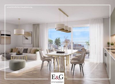 *Provisionsfrei für den Käufer* Neubau: Exklusive Obergeschoss-Wohnung mit Teilseesicht