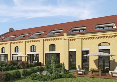 Modernes Stadthaus in historischer Kaserne – Stilvolles Wohnen mit Garten und Terrasse in Gohlis