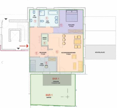 GELEGENHEIT | 3,5-Zi.-Whg. | Zentral und barrierefrei | Aufzug | eigener Garten | Kfz-Stellplatz