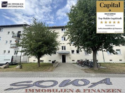 3 Zimmer Erdgeschoss -Hochparterre Wohnung mit Stellplatz in Stadtnähe in Neuburg - Ein Objekt vo...