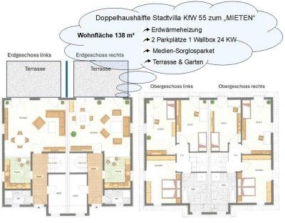 Preiswerte 4-Zimmer-Doppelhaushälfte (KfW55) mit gehobener Innenausstattung in Wernigerode