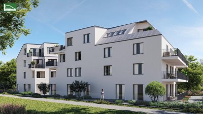 ZWEI22 - Der Neubau zum doppelten Glück - Hervorragende 3.Zimmer-Wohnung für Kleinfamilien mit Terrasse in Hofruhelage