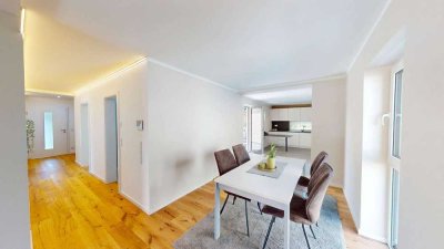 Licht, Stil & Raumgefühl: Charmante 3-Zi.-Wohnung mit Anbau, Terrasse & hochwertiger Einbauküche