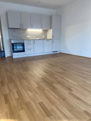 Neubau Erdgeschosswohnung mit Terrasse, Garten, Einbauküche und Badewanne