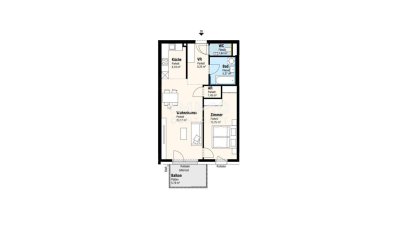 kompakte Single Pärchenwohnung