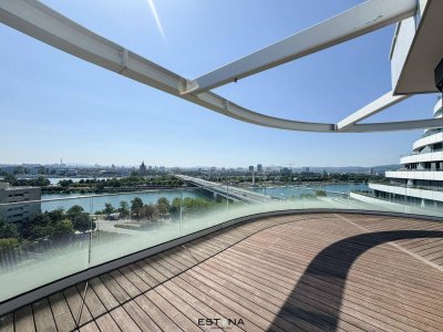Lichtdurchflutete Dachgeschosswohnung mit beeindruckendem Panoramablick auf die Donauinsel