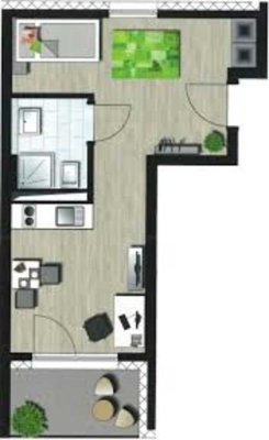 Exklusive, modernisierte 1,5-Raum-Wohnung mit EBK in Lüneburg