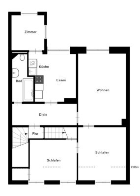 Helle 3,5-Zimmer Wohnung in Düsseldorf-Holthausen