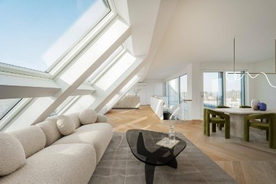 STOCK IM WEG - Sonnenaufgänge inklusive: Moderne Maisonette mit 2 Terrassen &amp; Wienblick