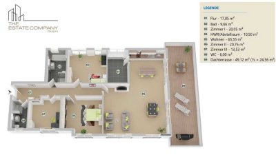 Luxuriöses Penthouse mit 4 Zimmern & Dachterrasse – 187 m² Wohnfläche über den Dächern von Godshorn