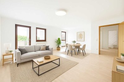 Komfortables Wohnen für jede Lebensphase - Helle Erdgeschosswohnung mit Loggia und Einbauküche