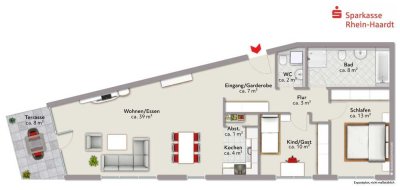 Exklusive Neubau-Eigentumswohnung mit eigenem Gartenanteil zum Erstbezug, mitten in den Weinbergen