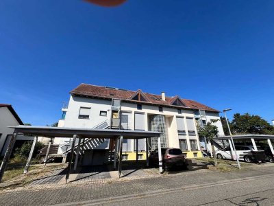 Sofort verfügbar. Helle und geräumige 2,5 Zimmerwohnung mit Gartenterrasse in Stutensee