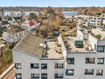 Wasserblick, perfekte Ausrichtung! 3-Zimmer-Eigentumswohnung mit großer Dachterrasse in Spandau