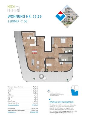 ERSTBEZUG JULI 2026 im Hochgelegen !                               Penthouse 3 Zimmer-Wohnung TYP  M