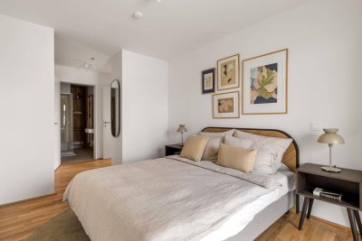 2-Zimmer Wohnung Large (möbliert) mit Zugang zu erstklassigen Gemeinschaftsflächen: Fitness, Co-Working, Dachterrasse, Yoga, Private Dining &amp; Kinoraum