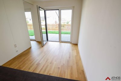 8C09: Kompakte Kleinwohnung mit Küche, Terrasse und Mini-Garten im Wohnpark GALLI