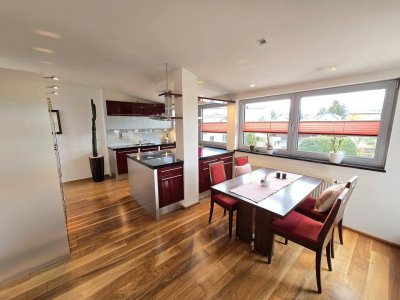 Schöne Penthousewohnung mit 3 Zimmern, Wellnessbereich und Panoramablick über Salzburg