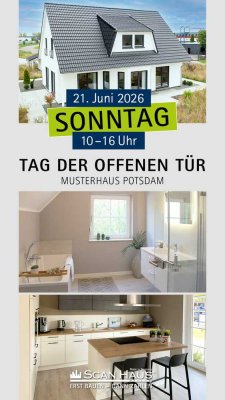 Sonntag, 21.06.2026, Tag der offenen Tür im Musterhaus Potsdam, von 10.00-16.00 Uhr